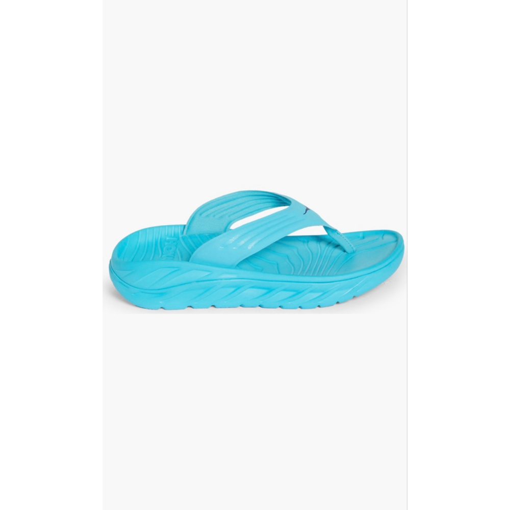 NWT Men’s Size 12 Hoka One Ora Recovery Flip Flop Scuba Blue/Bellwether Blue - Picture 7 of 8